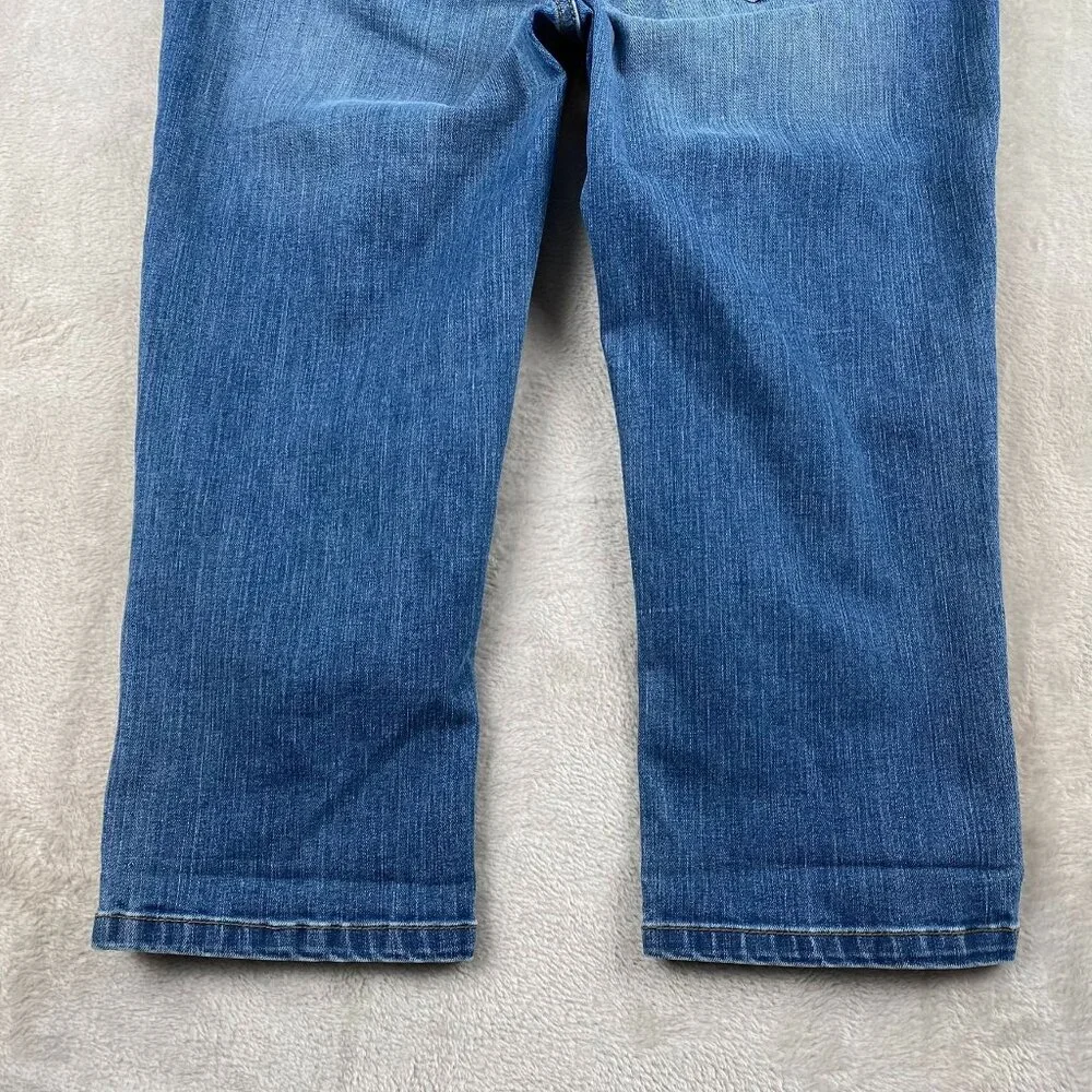 Chaps Womens Capri Jeans Size 8 Blue Denim Classic Fit Cotton Blend Straight Leg - Picture 13 of 15